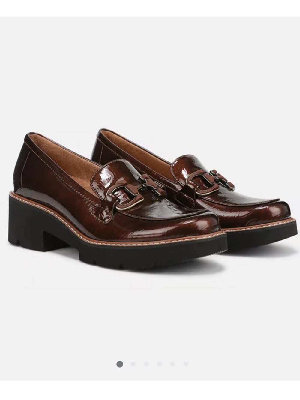 Naturalizer Women's Brown Patent Leather Loafers NWOT
